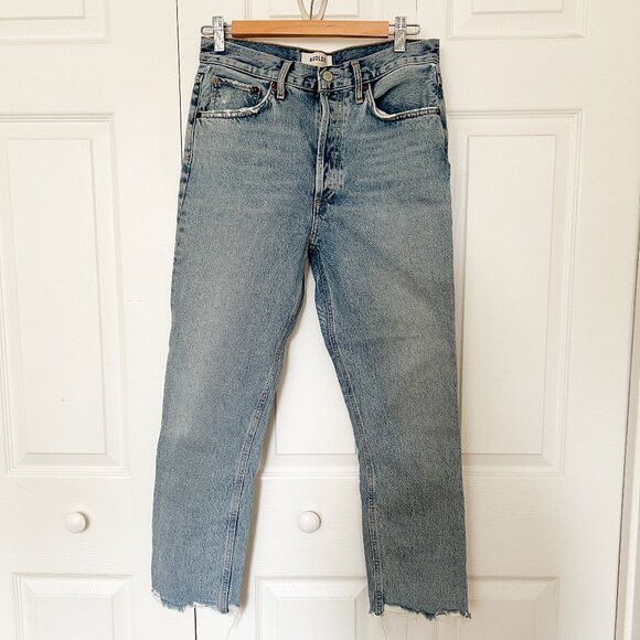 Agolde Riley Crop - Size 27 - Light / Med wash - Picture 1 of 15